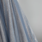 Blue Tulle A-Line Straps Off Shoulder Formal Evening Party Dress, DP2480