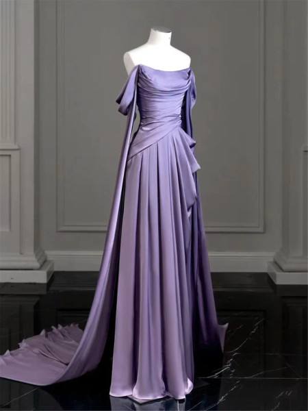 Elegant Off Shoulder A-Line Formal Long Party Dress, DP2254