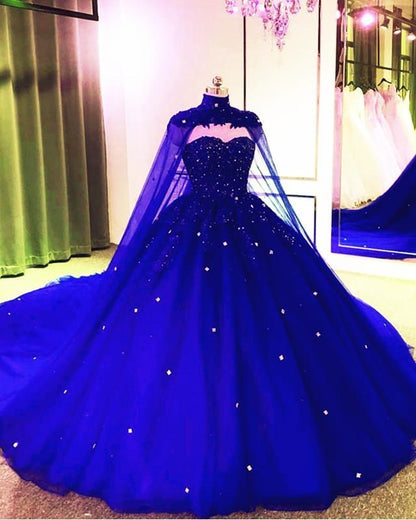 Royal Blue Prom Dresses Ball Gown Sweet 16 Princess Quinceanera Dress,F04744