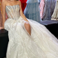 Blush A-Line Strapless Corset Organza Prom Dress,DP080
