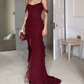 Wine Red Off Shoulder Straps Multi-layered Ruffles Long Prom Dress, DP2592