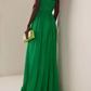 Green A-Line V Neck Straps Chiffon Long Prom Dress Wedding Guest Dress,DP1507