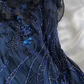 Navy Blue Vintage Beading Charming Evening Party Dress, DP2502