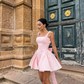 Pink Backless A-Line Homecoming Dress Birthday Party Dress,DP1825