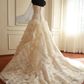 Ivory Elegant Strapless Puffy Tiered Ball Gown Prom Dress Wedding Dress,DP1158