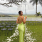 Sage Green Halter Backless Party Dress Simple Wedding Guest Dress,DP1299