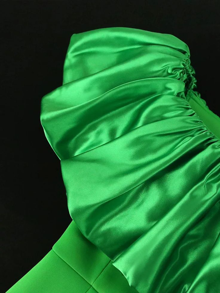 Green Off-The-Shoulder Mermaid Black Girl Long Prom Dress Wedding Guest Dress,DP1368