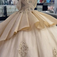 Champagne A-Line Off Shoulder Quinceanera Dress Sweet 16 Ball Gown,DP1431