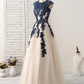 A-Line Tulle Appliques Formal Party Dress Bridesmaid Dress,DP1440