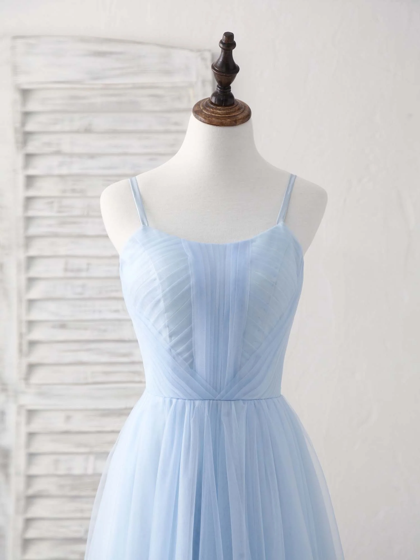 Light Blue Tulle A-Line Formal Party Dress Bridesmaid Dress,DP1442
