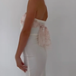 White Strapless Sheath Long Prom Dress Elegant Party Dress,DP1444