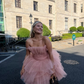 Dusty Pink Tulle Strapless Sweet Homecoming Dress Birthday Party Dress,DP1699