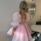 Sweet Pink Tulle Homecoming Dress Birthday Party Dress,DP1701