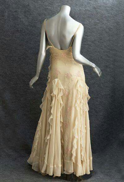 Light Yellow Spaghetti Straps Ruffle Embroidery Long Party Dress,DP1889