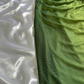 Green V Neck Halter Shiny Vintage Long Prom Dress, DP2117