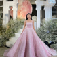 Elegant Pink Spaghetti Strap Quinceanera Dresses Birthday Party Ball Gown,DP434