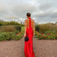 Charming Red Halter Backless Long Prom Dress with Slit,DP851
