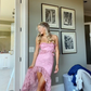 Sweatheart Pink Lace Party Dress Sweet Homecoming Dress, DP2228