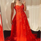 Red Appliques Sweetheart A-Line Prom Gown,DP054