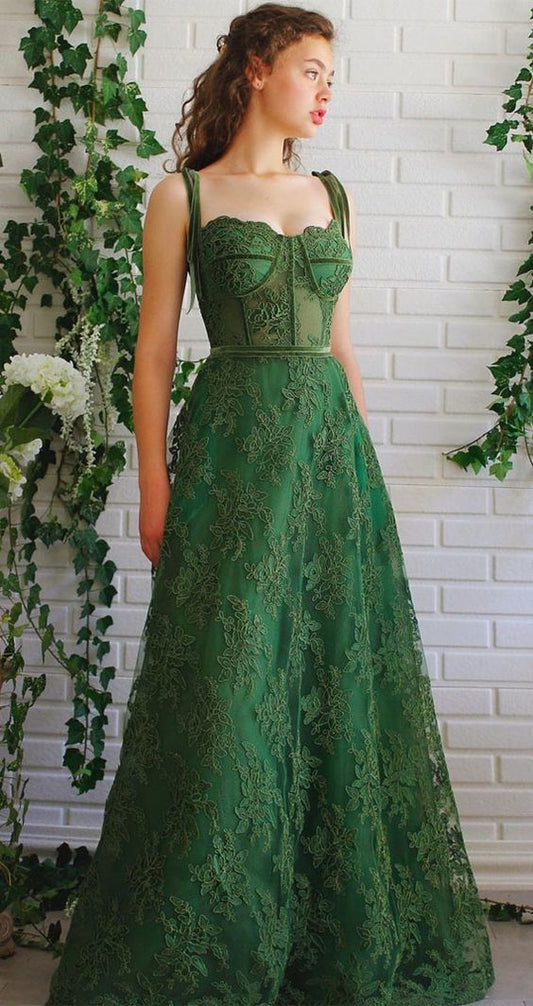 green ball gown lace quinceanera dress,DS4364
