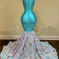 Stunning Sleeveless Mermaid Prom Dress Long Lace Designer Party Gowns,F04842