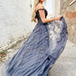 Cute tulle lace long prom dress A line evening gown,DS3170