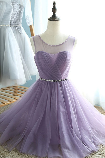 CUTE TULLE SHORT PROM DRESS, BRIDESMAID DRESS,DS0988