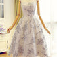 Cute Gray Tulle Tea Length Party Dress, Prom Dress, Bridesmaid Dresses ,DS1049