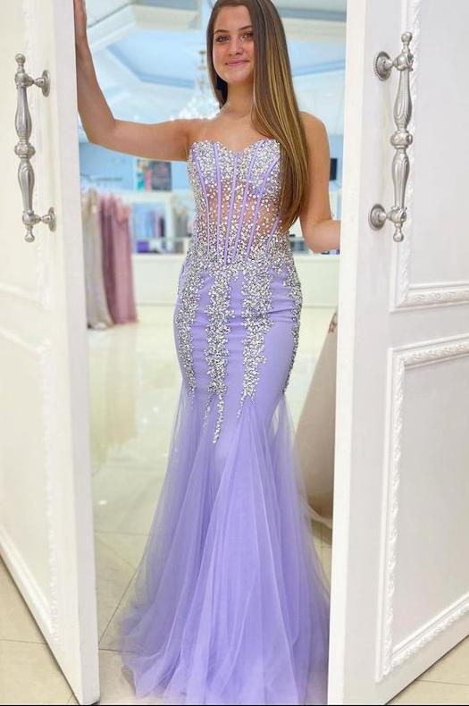 2022 Sexy Long Prom Dresses with Beading,Winter Formal Dresses,DS36523