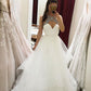 White high low tulle beads long prom dress white evening dress,DS2364