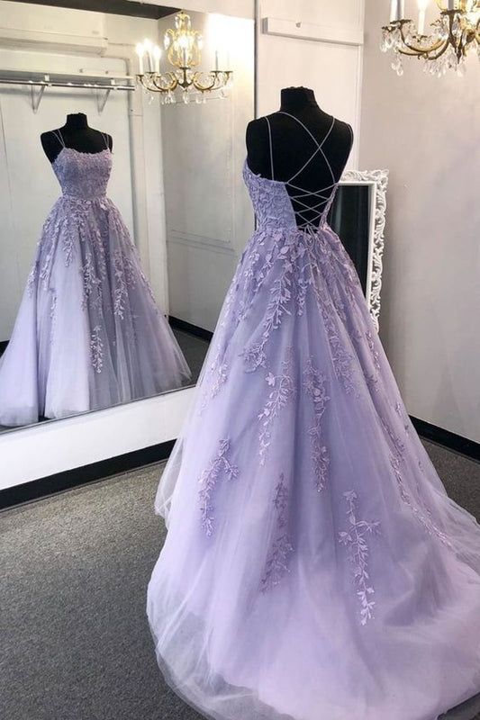 Gorgeous Backless Purple Lace Long Prom Dress 2020, Open Back Purple Formal Dress, Purple Lace Evening Dress, Purple Ball Gown,DS4101