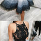 Cute tulle lace short prom dress, cute homecoming dress,DS1263