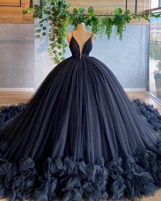 Ball Gown Black Tulle,DS4533