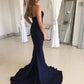 Custom Made Sweetheart Neck Mermaid Navy Blue Prom Dresses, Navy Blue Mermaid Formal Dresses, Evening Dresses,DS1838