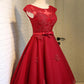 Dark Red New Homecoming Dress Charming Short Formal Dress,DS1090