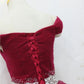 Adorable Dark Red Homecoming Dress Tulle Off the Shoulder Party Dress,DS1104