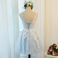Lovely Light Blue Knee Length Homecoming Dress, Short Prom Dresses,DS1128