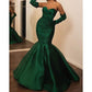 Mermaid / Trumpet Evening Dresses Elegant Dress Engagement Formal Evening Floor Length Sweetheart Neckline Long Sleeve Satin with Ruched 2022,DS5105