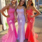 Mermaid Tulle Long Prom Dresses with Appliques and Beading,Formal Dress,Wedding Party Dresses,DS4122