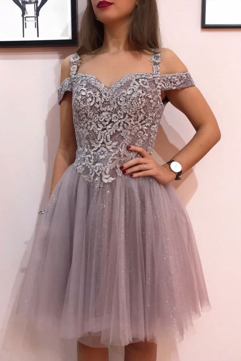 Cute sweetheart tulle lace short prom dress tulle cocktail dress,DS1187