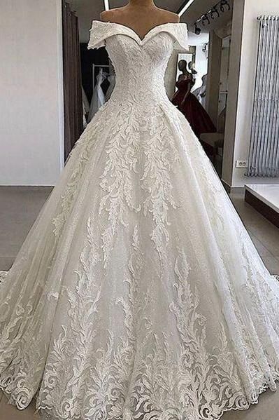 Romantic wedding dress,Tulle Wedding Dress,Off the Shoulder Wedding dress,DS4629