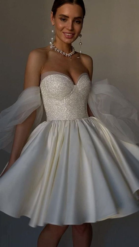 Short A Line Prom Dresses Wedding Dresses,DS4593