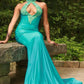 Sexy Halter Turquoise Mermaid Prom Dresses With Sequins,DS2813