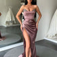 Sweetheart Mermaid Slit Prom Dress Long With Sequins,DS4601