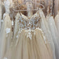 CHAMPAGNE TULLE LACE SHORT PROM DRESS, LACE HOMECOMING DRESS,F04763