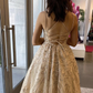 A line tulle lace long ball gown prom dress formal dress,DS3025