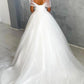Ball Gown Off-the-shoulder Wedding Dress Tulle Bridal Dress,DS2672