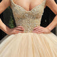 STRAPLESS SEQUINED FORMAL LONG BALL GOWN PROM DRESS,DS3507
