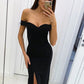 Custom Made Off Shoulder Red Black Prom Dresses, Off the Shoulder Red Black Formal Evening Dresses,DS1746