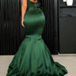 Emerald Green Mermaid Long Prom Dresses, Dark Green Mermaid Long Formal Evening Dresses,DS1637